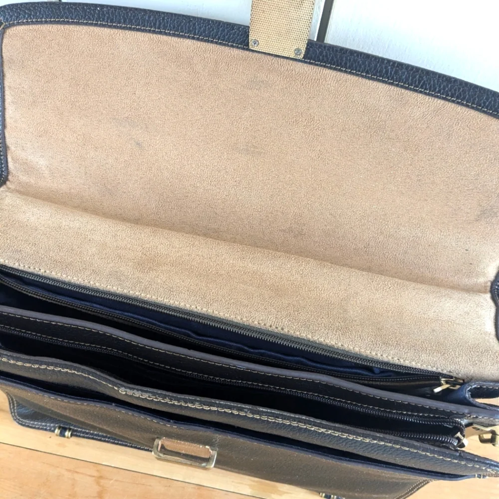 Vintage Brooks Brother Pebble Grain Leather Briefcase